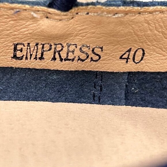 Empress Square Toe Flat US 9 EU 40 Navy Cushioned Ballet Office School Casual - Picture 7 of 8